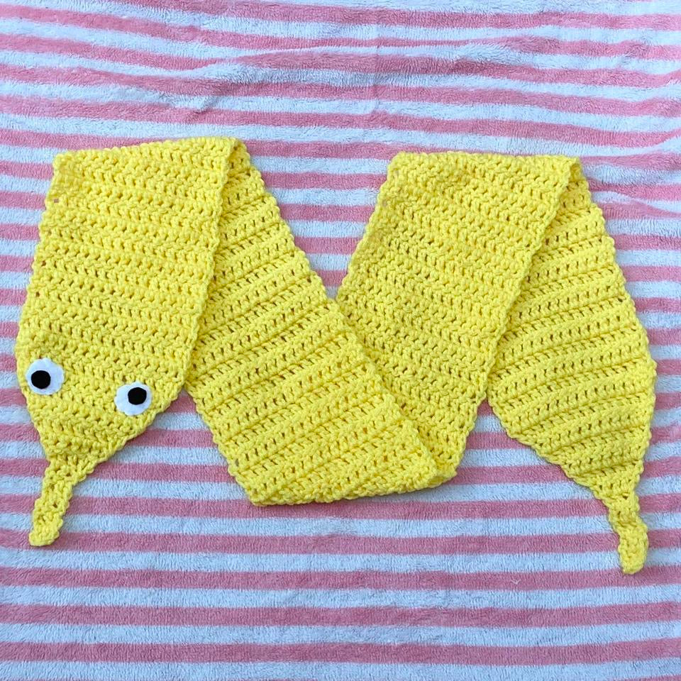 Worm on a string scarf (solid color)