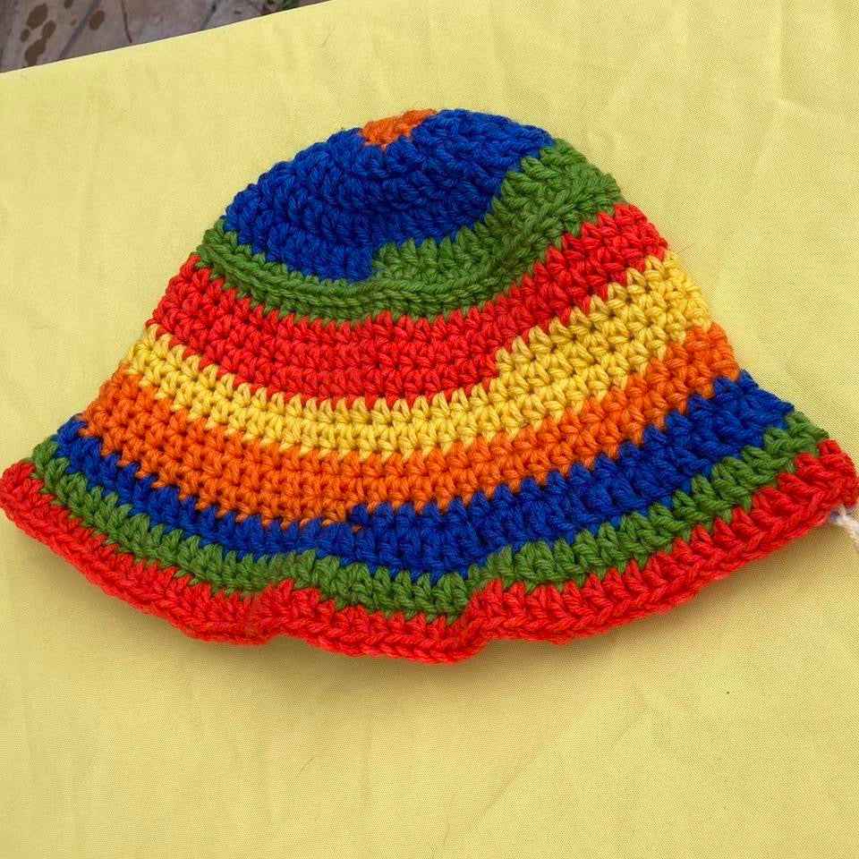 Rainbow bucket hat