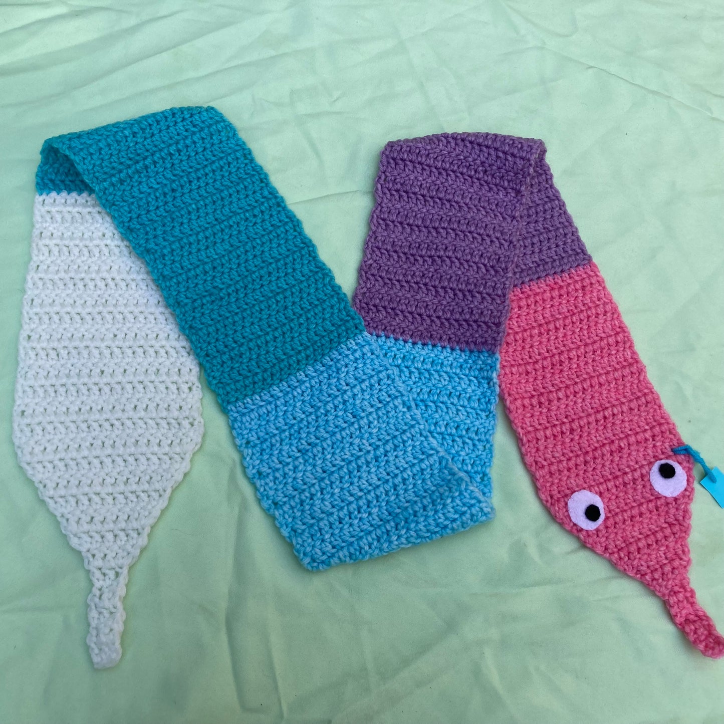 Worm on a string scarf (striped)