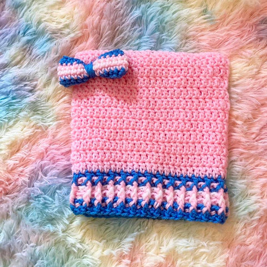 Trans pride cat ear hat