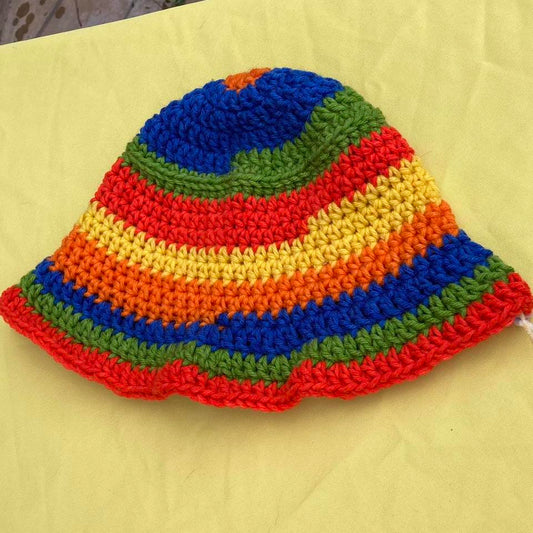 Rainbow bucket hat