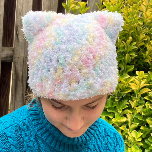 Fluffy cat ear hat