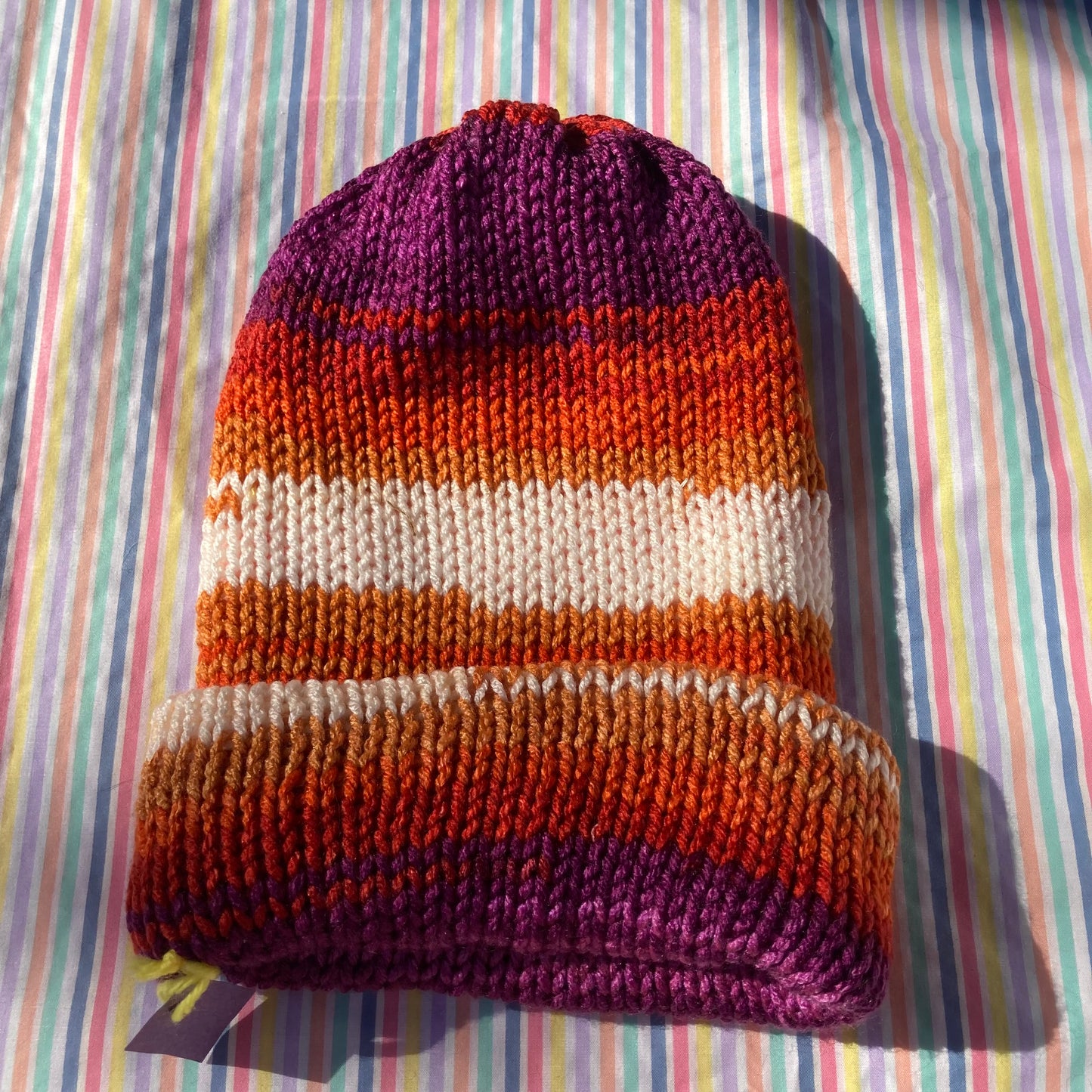 Lesbian pride beanie