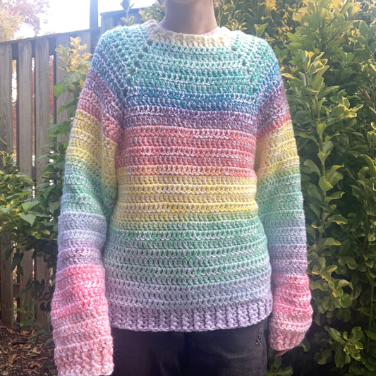 Pastel rainbow sweater